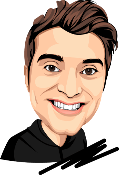 Cartoon portrait of Marco Trevisani